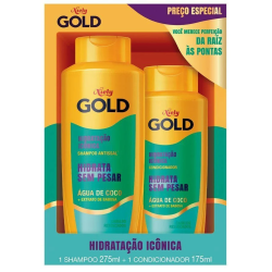 KIT NIELY GOLD SH300ML+COND200ML HIDRAT AGUA DE COCO