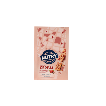 BARRA DE CEREAL MORANGO COBERTURA CHOCOLATE NUTRY PACOTE 22G