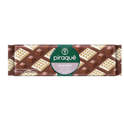 BISCOITO WAFER RECHEIO CHOCOLATE PIRAQUÊ NEWAFER PACOTE 100G