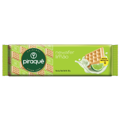 BISCOITO WAFER RECHEIO LIMÃO PIRAQUÊ NEWAFER PACOTE 100G