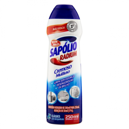 SAPONÁCEO CREMOSO MULTIUSO CLÁSSICO SAPÓLIO RADIUM SQUEEZE 250ML