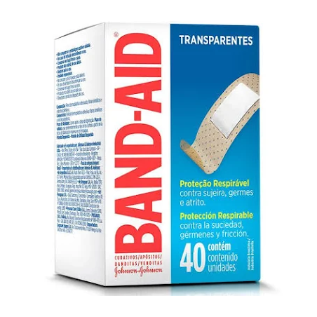 CURATIVO TRANSPARENTE BAND-AID CAIXA 40 UNIDADES