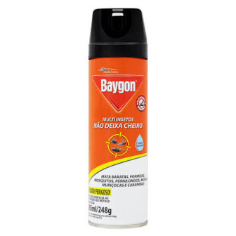 INSETICIDA AEROSSOL MULTI-INSETOS BASE ÁGUA BAYGON FRASCO 285ML SPRAY