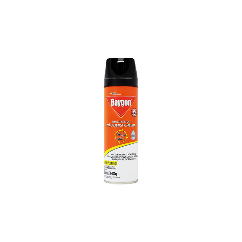 INSETICIDA AEROSSOL MULTI-INSETOS BASE ÁGUA BAYGON FRASCO 285ML SPRAY