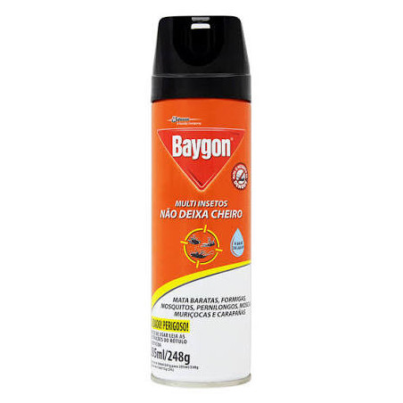 INSETICIDA AEROSSOL MULTI-INSETOS BASE ÁGUA BAYGON FRASCO 285ML SPRAY