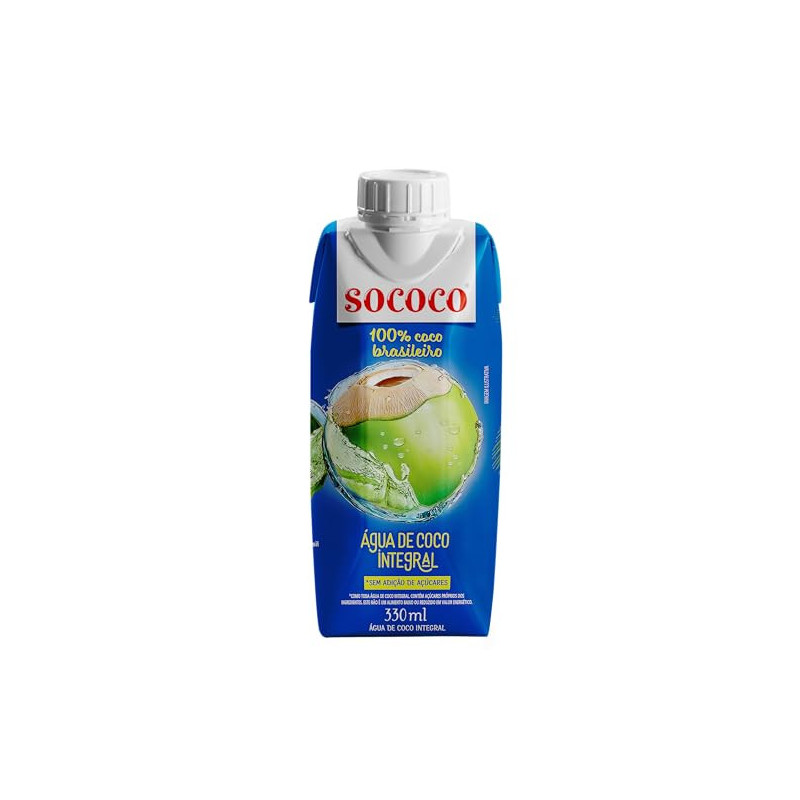 ÁGUA DE COCO INTEGRAL SOCOCO CAIXA 330ML
