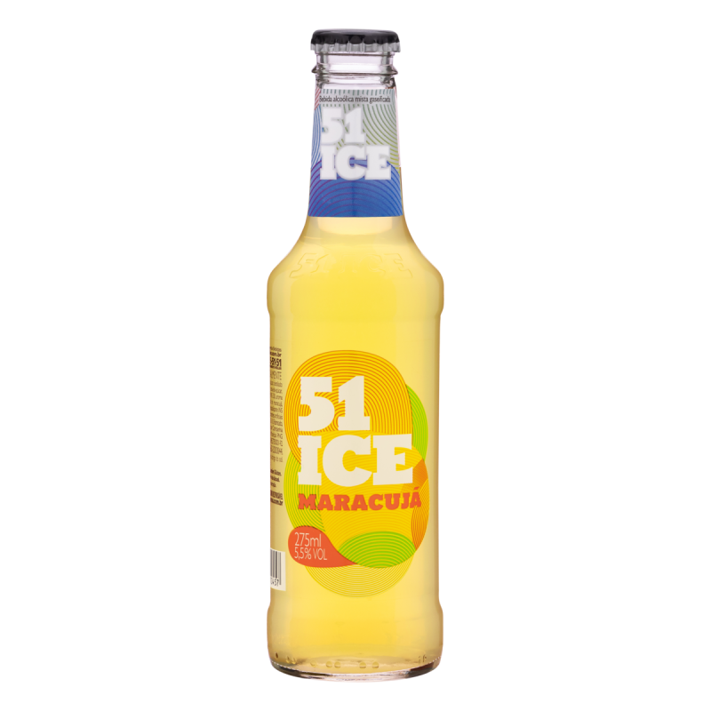BEBIDA MISTA ALCOÓLICA GASEIFICADA MARACUJÁ 51 ICE GARRAFA 275ML