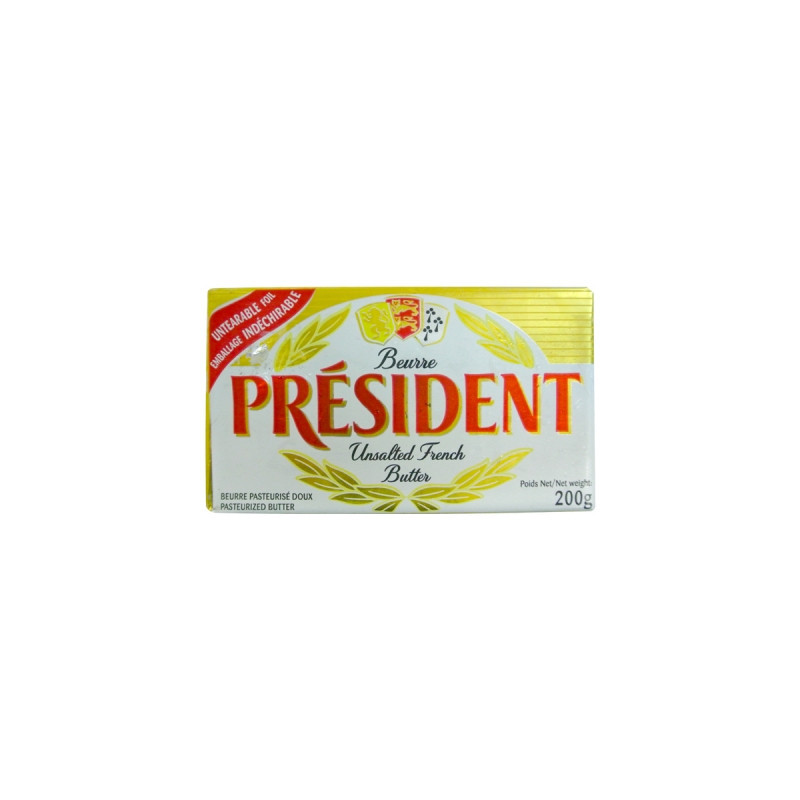 MANTEIGA EXTRA SEM SAL PRÉSIDENT GASTRONOMIQUE 200G