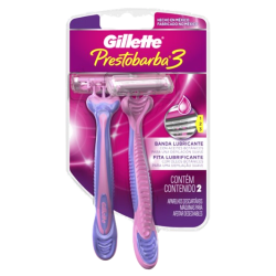 APARELHO DESCARTÁVEL PARA DEPILAR GILLETTE PRESTOBARBA3 2 UNIDADES