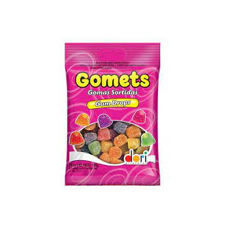 BALA DE GOMA SORTIDA DE FRUTAS DORI GOMETS PACOTE 100G