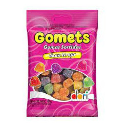 BALA DE GOMA SORTIDA DE FRUTAS DORI GOMETS PACOTE 100G