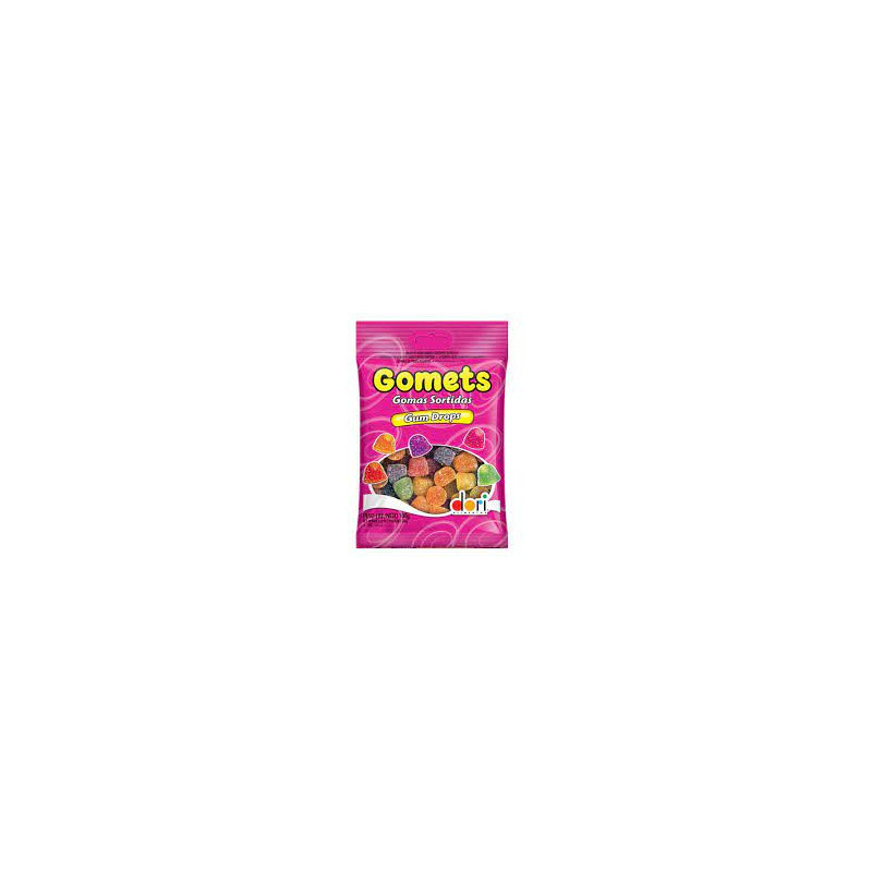 BALA DE GOMA SORTIDA DE FRUTAS DORI GOMETS PACOTE 100G