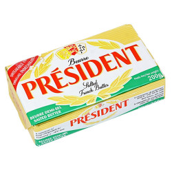 MANTEIGA EXTRA COM SAL PRÉSIDENT GASTRONOMIQUE 200G