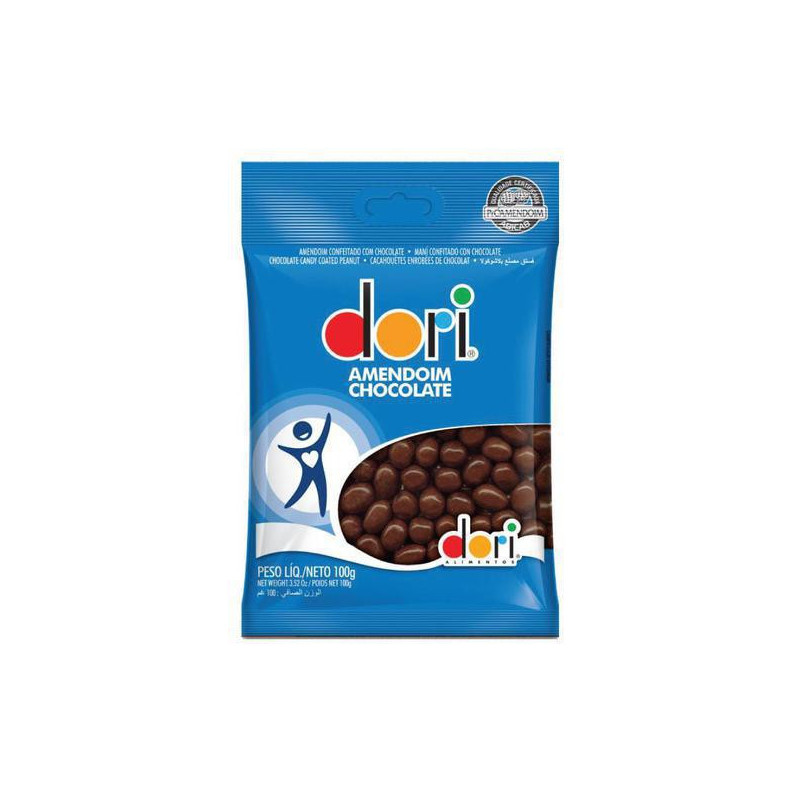 AMENDOIM CONFEITADO CHOCOLATE DORI PACOTE 100G