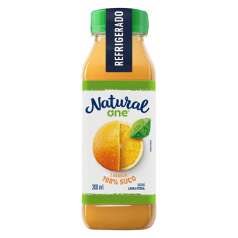 SUCO INTEGRAL LARANJA NATURAL ONE REFRIGERADO GARRAFA 300ML