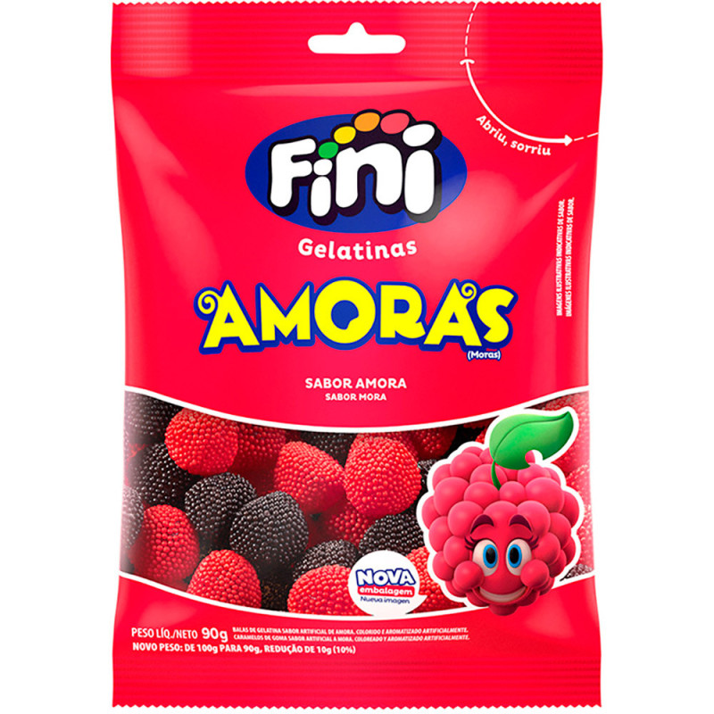 BALA DE GELATINA AMORAS FINI PACOTE 90G