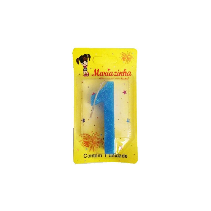 MARIAZINHA VELA SUPER BRINHO 1 AZUL C/1