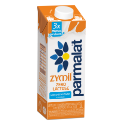 LEITE UHT SEMIDESNATADO ZERO LACTOSE PARMALAT ZYMIL CAIXA COM TAMPA 1L