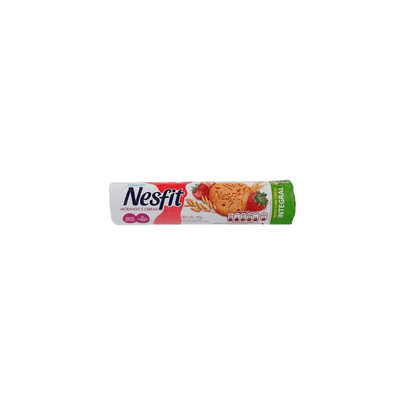 BISCOITO INTEGRAL MORANGO & CEREAIS NESFIT PACOTE 160G