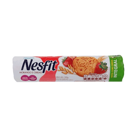 BISCOITO INTEGRAL MORANGO & CEREAIS NESFIT PACOTE 160G