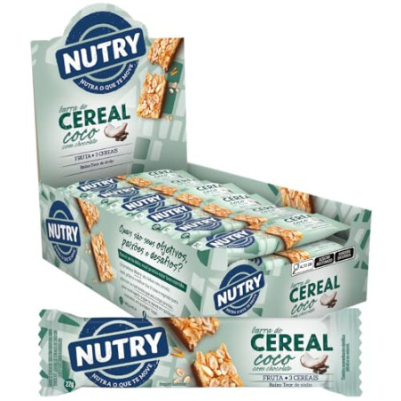 BARRA DE CEREAL NUTRY COCO COM CHOCOLATE