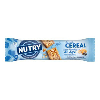BARRA DE CEREAL CASTANHA-DE-CAJU COBERTURA CHOCOLATE NUTRY PACOTE 22G