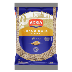 MACARRÃO DE SÊMOLA GRANO DURO INTEGRAL PENNE ADRIA PACOTE 500G