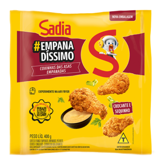 EMPANADO DE FRANGO COXINHA DA ASA SADIA EMPANADÍSSIMO PACOTE 400G