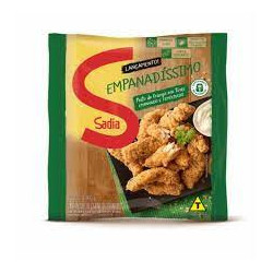 EMPANADO DE FRANGO PEITO EM TIRAS TEMPERADO SADIA EMPANADÍSSIMO PACOTE 400G
