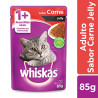 ALIMENTO PARA GATOS JELLY ADULTOS CARNE WHISKAS SACHÊ 85G