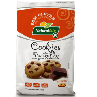COOKIES NATURAL LIFE S/ GLUTEN GOTAS CHOCOLATE 180G