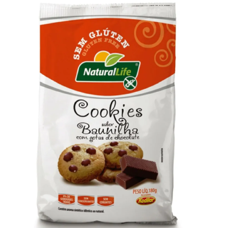 COOKIES NATURAL LIFE S/ GLUTEN GOTAS CHOCOLATE 180G