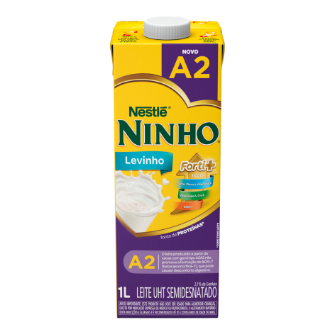 LEITE UHT TIPO A2A2 SEMIDESNATADO NINHO LEVINHO FORTI+ CAIXA COM TAMPA 1L