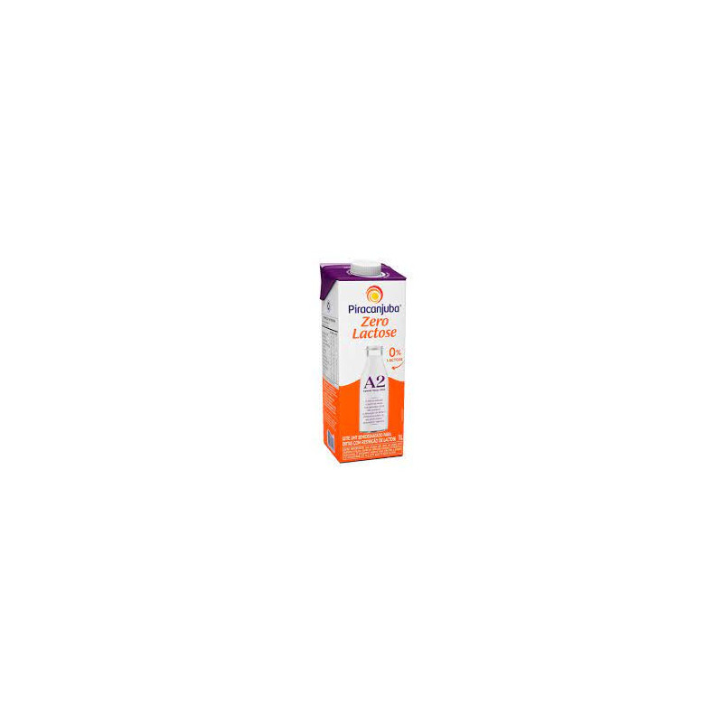 LEITE UHT TIPO A2A2 SEMIDESNATADO ZERO LACTOSE PIRACANJUBA CAIXA COM TAMPA 1L
