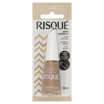 ESMALTE METÁLICO OURO NUDE RISQUÉ NUDES BLISTER 8ML