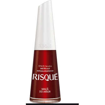 ESMALTE METÁLICO MAÇÃ DO AMOR RISQUÉ VERMELHOS BLISTER 8ML