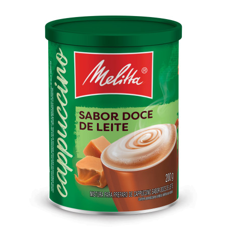 CAPPUCCINO SOLÚVEL DOCE DE LEITE MELITTA LATA 200G