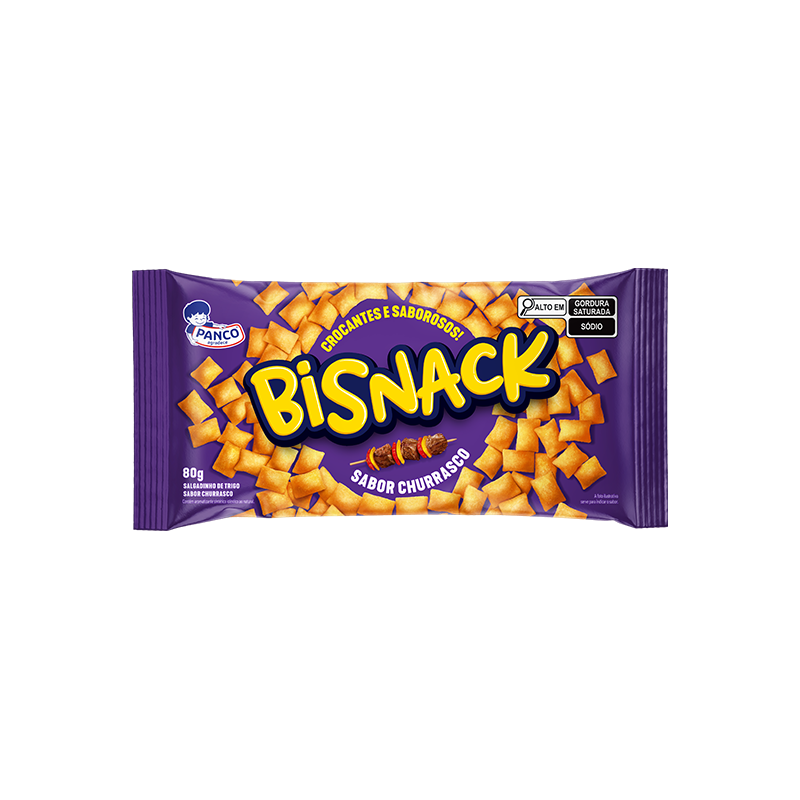 SALGADINHO DE TRIGO CHURRASCO PANCO BISNACK PACOTE 80G