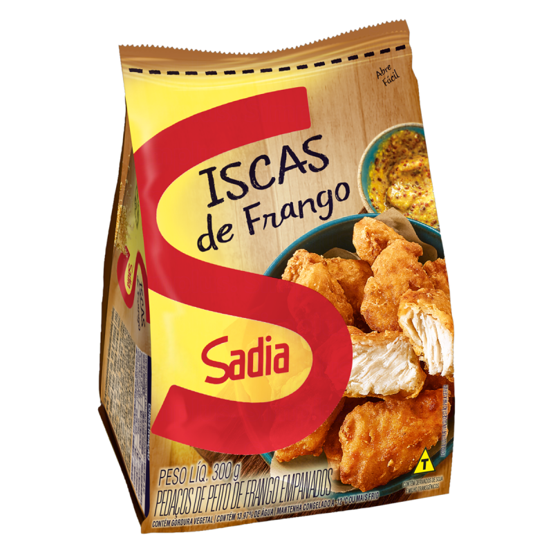 EMPANADO DE FRANGO PEITO EM PEDAÇOS TEMPURÁ SADIA PACOTE 300G