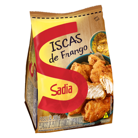 EMPANADO DE FRANGO PEITO EM PEDAÇOS TEMPURÁ SADIA PACOTE 300G