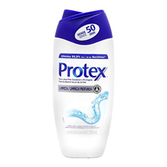 SABONETE LÍQUIDO ANTIBACTERIANO PROTEX LIMPEZA PROFUNDA FRASCO 250ML