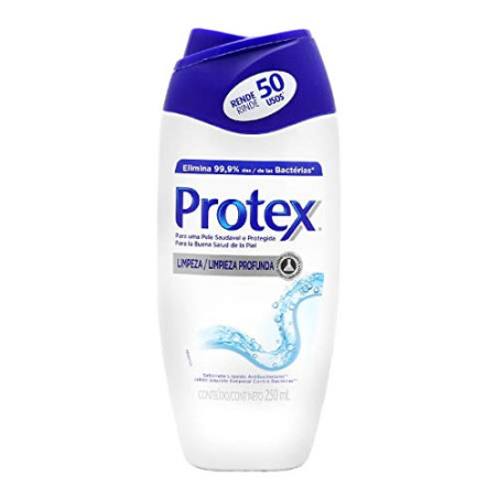 SABONETE LÍQUIDO ANTIBACTERIANO PROTEX LIMPEZA PROFUNDA FRASCO 250ML