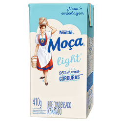 LEITE CONDENSADO DESNATADO LIGHT MOÇA CAIXA 410G