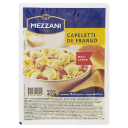 CAPELETTI RECHEIO FRANGO MEZZANI BANDEJA 400G