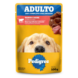 ALIMENTO PARA CÃES ADULTOS CARNE AO MOLHO PEDIGREE SACHÊ 100G
