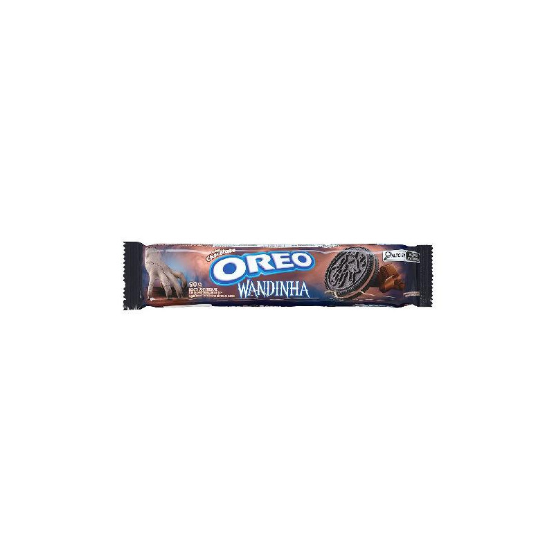 BISCOITO CHOCOLATE RECHEIO CHOCOLATE OREO PACOTE 90G