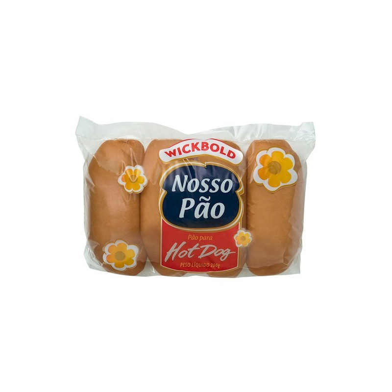 PÃO PARA HOT-DOG TRADICIONAL WICKBOLD PACOTE 200G