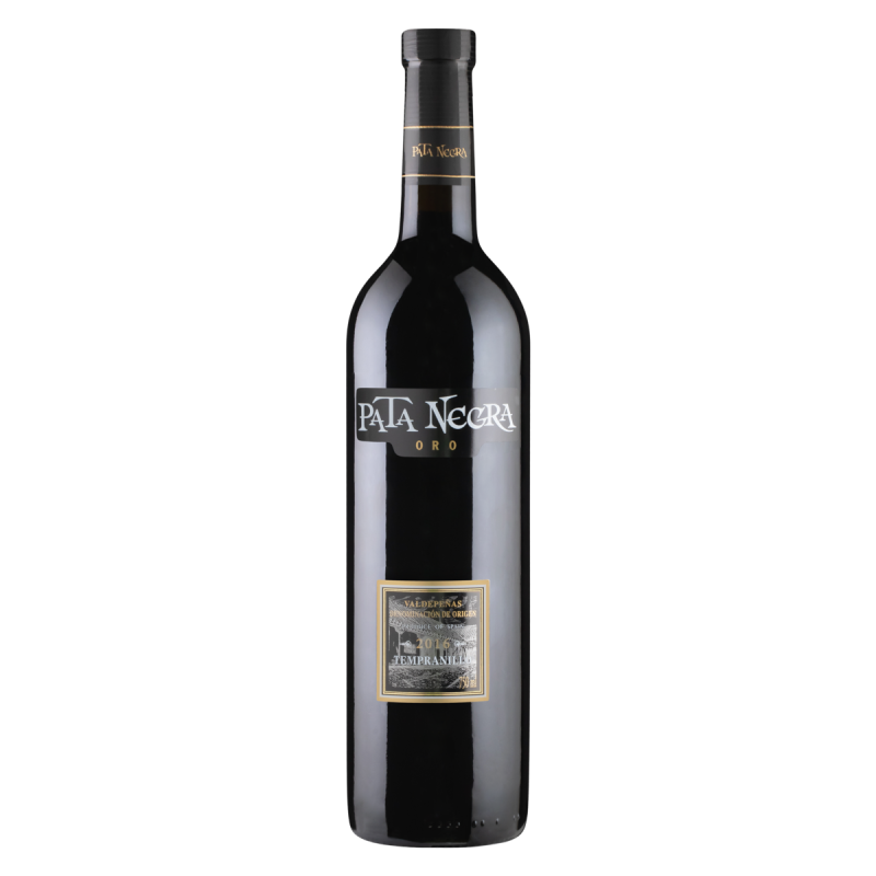 VINHO ESPANHOL TINTO SECO ORO PATA NEGRA TEMPRANILLO VALDEPEÑAS GARRAFA 750ML