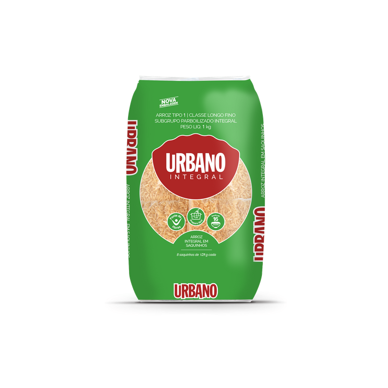 ARROZ URBANO INTEGRAL PARBOILIZADO LONGO FINO TIPO 1 1KG