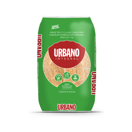 ARROZ URBANO INTEGRAL PARBOILIZADO LONGO FINO TIPO 1 1KG